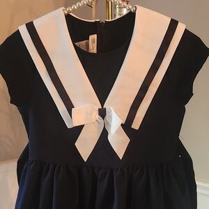 Bonnie Jean girls navy sailor dress with bow  new without tags size 10